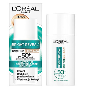 L'OREAL Daily Fluid SPF 50+ Tinted Glow ultralekki koloryzujący fluid Jasny 50ml