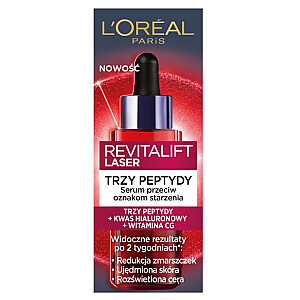 L'OREAL Revitalift Laser Tri-Peptides serum przeciw oznakom starzenia trzy peptydy + kwas hialuronowy + witamina CG 30ml