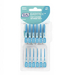 TEPE EasyPick Szczoteczki/wykałaczki międzyzębowe z etui M/L Niebieskie 36szt