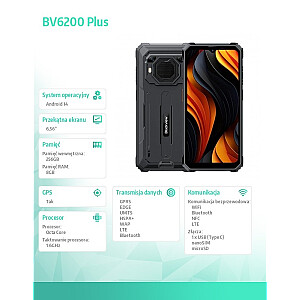 Smartfon BV6200 Plus 8/256GB czarny