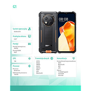 Смартфон G1 4G 6/256ГБ IP69K оранжевый 