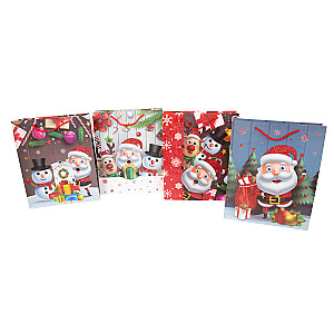 Подарочный пакет XMAS GIFT, 26x32x10см, микс