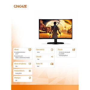 AOC C24G42E - 23,6" | VA | Full HD | 0,5 мс | 180 Гц