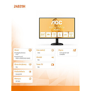 Монитор 23.8 cala 24B31H IPS 120 Гц HDMI VGA