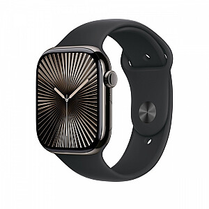 Pasek sportowy w kolorze czarnym do koperty 46 mm - rozmiar S/M