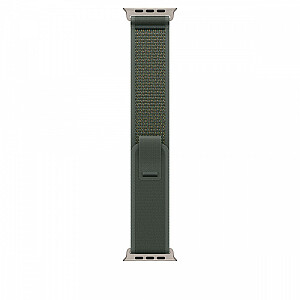 Opaska Trail w kolorze zielonym do koperty 49 mm - rozmiar S/M - elementy z tytanu w kolorze naturalnym