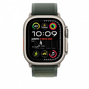 Opaska Trail w kolorze zielonym do koperty 49 mm - rozmiar S/M - elementy z tytanu w kolorze naturalnym