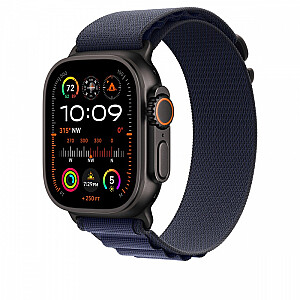 Ремешок Alpine navy blue для корпуса 49 мм - размер M - черные титановые элементы
