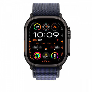 Ремешок Alpine navy blue для корпуса 49 мм - размер M - черные титановые элементы