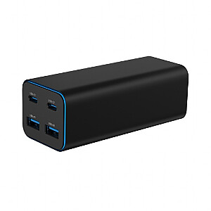 Ładowarka uniwersalna 100W GaN 2xUSB-A 2xUSB-C szybkie ładowanie czarna 
