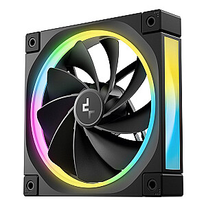 „DeepCool FL12R-3 in 1“ kompiuterio korpuso ventiliatorius, 12 cm, juodas, 3 vnt.