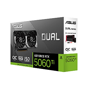ASUS Dual-RTX5060TI-O16G NVIDIA GeForce RTX5060Ti 16 GB GDDR7 vaizdo plokštė