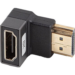 „Lanberg“ AV adapteris „Lanberg“ HDMI(F)-&gt;HDMI(F) 8K adapteris nuožulnus dugnas, aliuminio sidabras