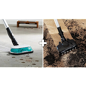 Bosch BCS71HYG4 belaidis dulkių siurblys 2 viename, siurbia ir plauna grindis „Unlimited 7 ProHygienic Aqua White“
