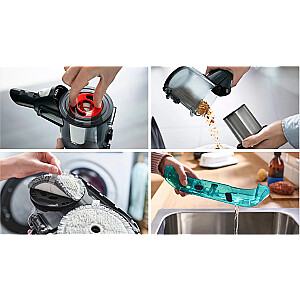 Bosch BCS71HYG4 belaidis dulkių siurblys 2 viename, siurbia ir plauna grindis „Unlimited 7 ProHygienic Aqua White“