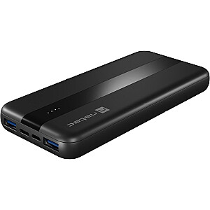 Išorinė baterija Natec Trevi Slim Q 10000 mAh, juoda
