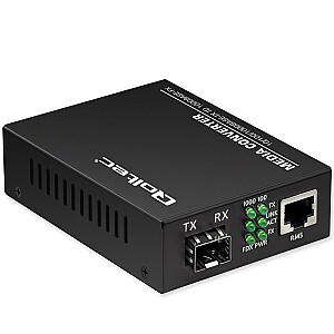 Dwukierunkowy Media Konwerter SWITCH Ethernet 1x RJ45 1x SFP |   1000Mb/s | 5V 