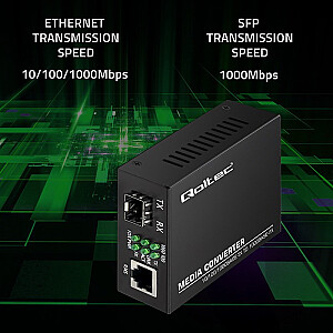 Dwukierunkowy Media Konwerter SWITCH Ethernet 1x RJ45 1x SFP |   1000Mb/s | 5V 