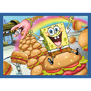 TREFL SPONGEBOB 4 dėlionių rinkinys