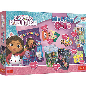 TREFL GABBY´S DOLLHOUSE 8in1 Mix&Play stalo žaidimų rinkinys Gabby’s Dollhouse