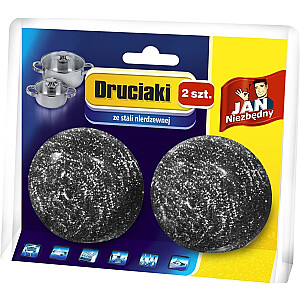 Жесткая губка из нержавеющей стали JAN Essential, 2 шт. (8571013738)
