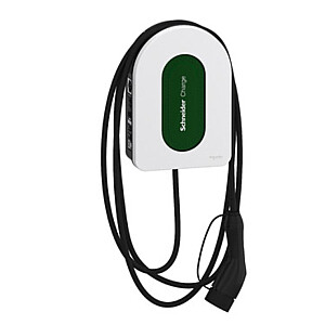 „Schneider Electric EVH5A11N2C5“ elektromobilių įkrovimo stotelė, žalia, balta, montuojama ant sienos, 1