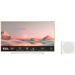 TCL 55A300 Pro 55" 4K Ultra HD išmanusis televizorius su „Wi-Fi“, baltas, 450 cd/m²