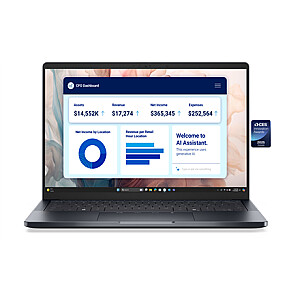 Dell Pro 14 Premium | 14 " | FHD+ | Anti-glare | Intel Core Ultra 7 | 268V | 32 GB | LPDDR5x | Solid-state drive capacity 1000 GB | Intel Arc Graphics | Windows 11 Pro | Bluetooth version 5.4 | Keyboard language English | Keyboard backlit | Warranty