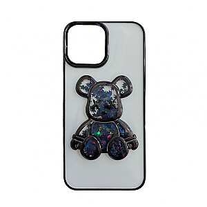 iLike Apple iPhone 13 Silicone Case Print Desire Bear Black