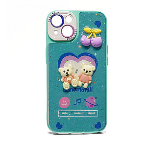 iLike Apple iPhone 15 EPOXY CARTOON COVER Blue