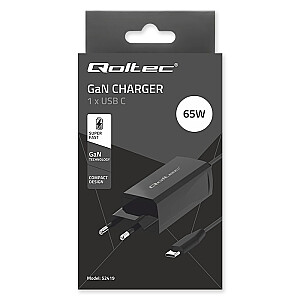 Ładowarka sieciowa 65W GaN | 5-20V | 3-3.25A | USB-C 3.1 