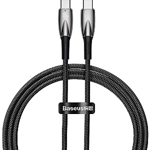 USB kabelis Baseus USB-C - USB-C 1 m juodas (CADH000701)