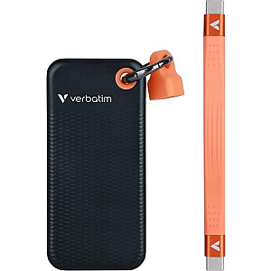 Внешний накопитель Verbatim Pocket 2 ТБ SSD, черный, оранжевый (32197)