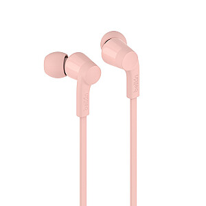 „Belkin SoundForm“ ausinės su laidinėmis, į ausis įdedamos, muzikos / laisvalaikio ausinės, USB, C tipo, rožinės
