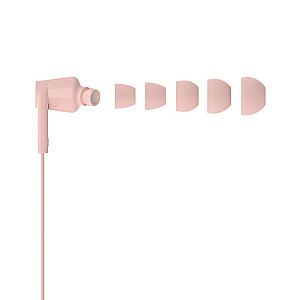 „Belkin SoundForm“ ausinės su laidinėmis, į ausis įdedamos, muzikos / laisvalaikio ausinės, USB, C tipo, rožinės