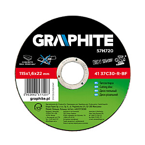 Grafito pjovimo diskas 115x1,6x22,2 mm (57H720)