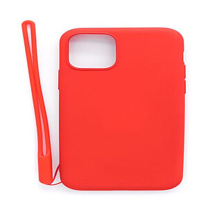 Evelatus Apple iPhone 11 Pro Soft Touch Silicone Case with Strap Red