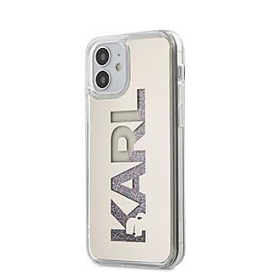 Karl Lagerfeld iPhone 12 mini 5.4'' Liquid Glitter Multi Mirror Cover Silver