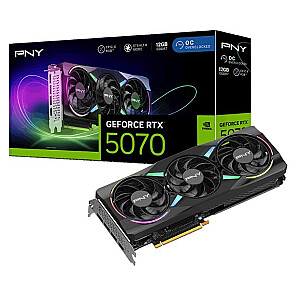 PNY GeForce RTX 5070 ARGB EPIC-X RGB™ с тремя вентиляторами 12 ГБ OC DLSS 4