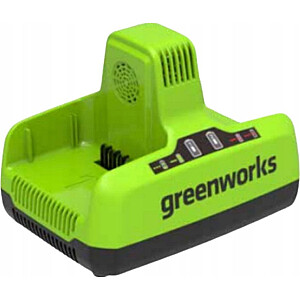 „Greenworks“ 60 V dviejų lizdų įkroviklis, 6 A, „Greenworks G60x2UC6“