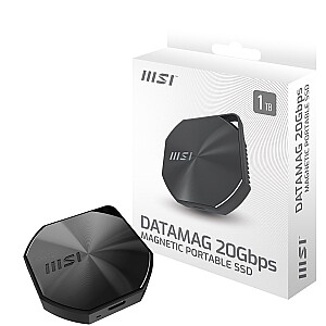 MSI DATAMAG 20GBPS 2TB išorinis SSD diskas USB Type-C USB 3.2 Gen 2x2 juodas