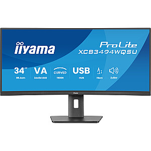 iiyama ProLite XCB3494WQSU-B1 — 34 дюйма UWQHD | ВА | 0,4 мс | 120 Гц