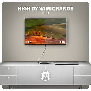 RVC-HI8KPD Активный адаптер USB-C -> HDMI 8K/60 Гц, алюминий, PD100W, кабель 16 см
