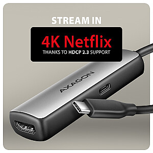 RVC-HI8KPD Активный адаптер USB-C -> HDMI 8K/60 Гц, алюминий, PD100W, кабель 16 см