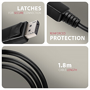 RVD-HI20C2 Adapter aktywny DisplayPort -> HDMI 1.4, 4K/60Hz, kabel 1,8m