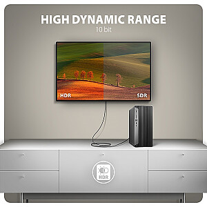 RVD-HI20C2 Adapter aktywny DisplayPort -> HDMI 1.4, 4K/60Hz, kabel 1,8m
