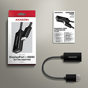 RVD-HI20N Adapter aktywny DisplayPort -> HDMI 1.4, 4K/60Hz, kabel 15cm
