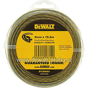 Леска для триммера Dewalt - катушка 2 мм x 15 м (DT20650-QZ)
