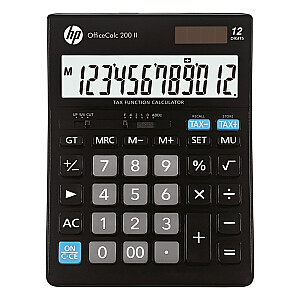 Калькулятор офисный HP OC 200 II/INT BX, 12-разрядный дисплей, 179x125x30 мм, черный