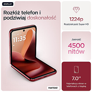 Motorola razr 60 ultra 17,7 см (6,96 дюйма) Две SIM-карты Android 15 5G USB Type-C 16 ГБ 512 ГБ 4700 мАч Бордо